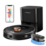 LDS Robot Vacuum Cleaner & Mop Combo Liectroux T9, Laser Lidar SLAM Navigation, Smart Home Wet & Dry Cleaning, With Self Empty Station, Multi-Floor Maps Storage, 6.5KPa Strong Suction, Carpet Boost, Anti-Tangle Brushes, Dual-Band WiFi 2.4/5GHz