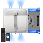 Window cleaning robot Liectroux G9,with 2 vibrating bionic arms, 8-way water pump spray,brushless motor,10KPa suction,frameless works,8 microswitches,app & remote control,voice prompts